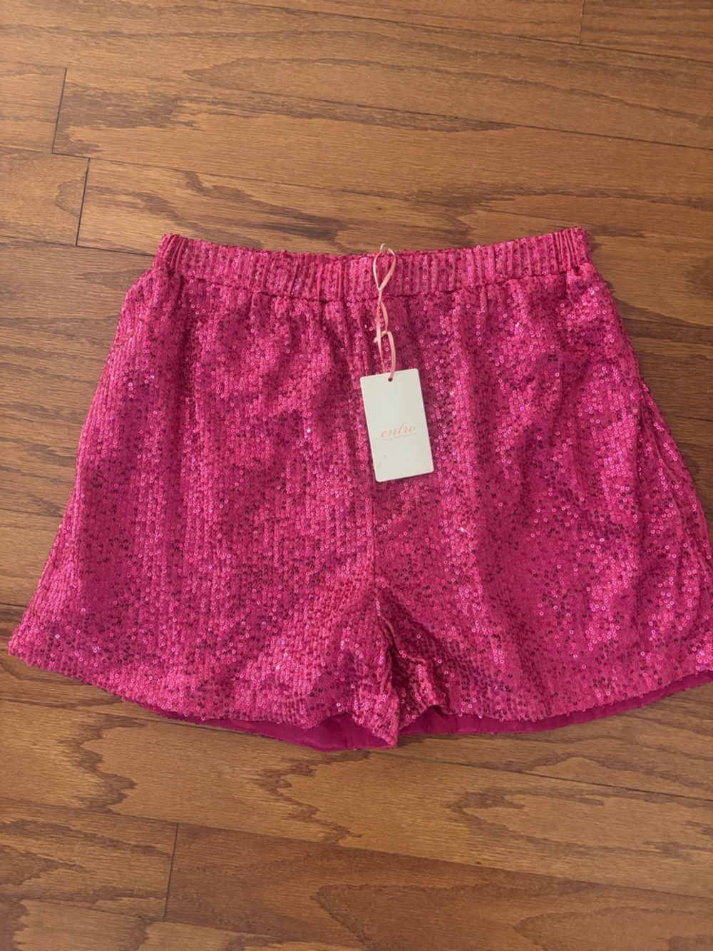 entro Hot Pink Sequin Women's Shorts